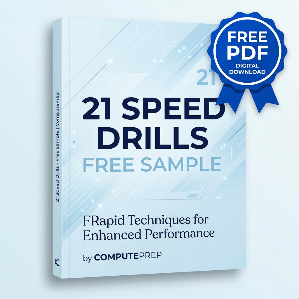 Cover of the free ComputePrep sample: 30 speed drills